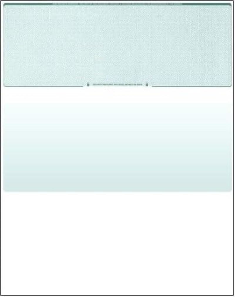 Compuchecks Blank Check Paper - 500 Pack - Computer Security Business Checks, QuickBooks & Laser Printer Compatible - Check On top, Voucher On Bottom - Check Paper Size 8 1/2-11 - Green Diamond - Image 1